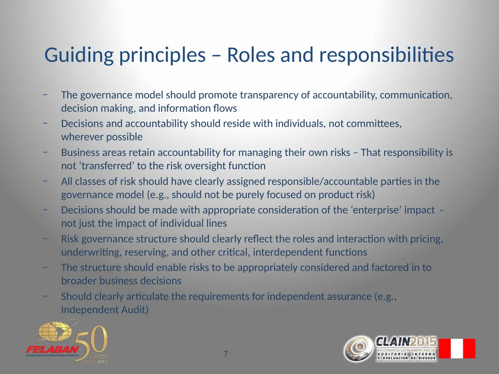 Risk Governance Evolving beyond the traditional - slide 7 of 26