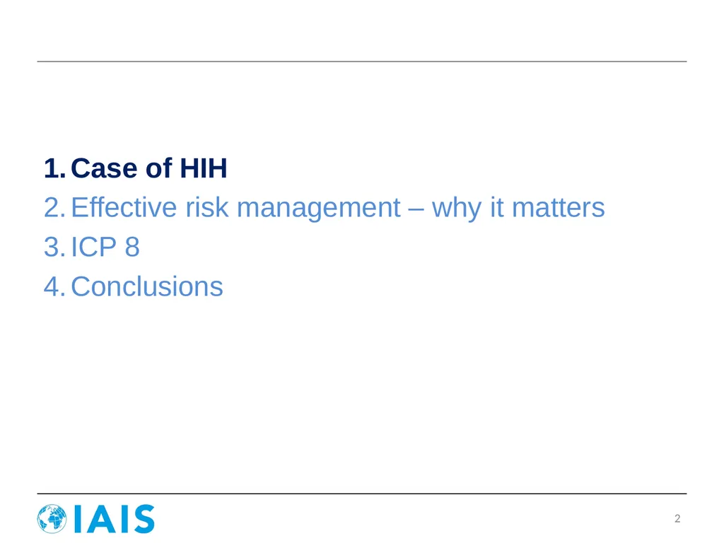 ICP 8: Risk Management and Internal Controls Conor - slide 2 of 18
