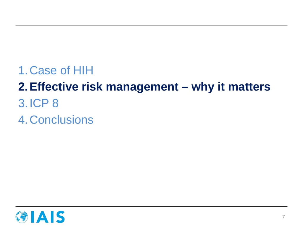 ICP 8: Risk Management and Internal Controls Conor - slide 7 of 18