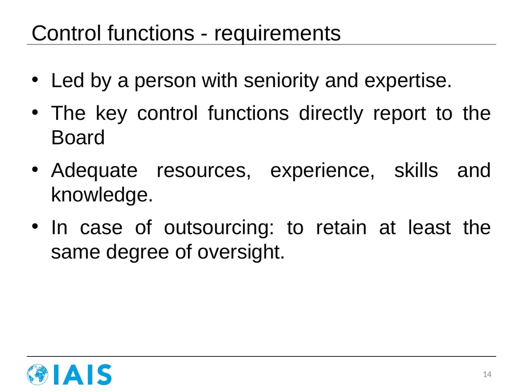 ICP 8: Risk Management and Internal Controls Conor - slide 14 of 18