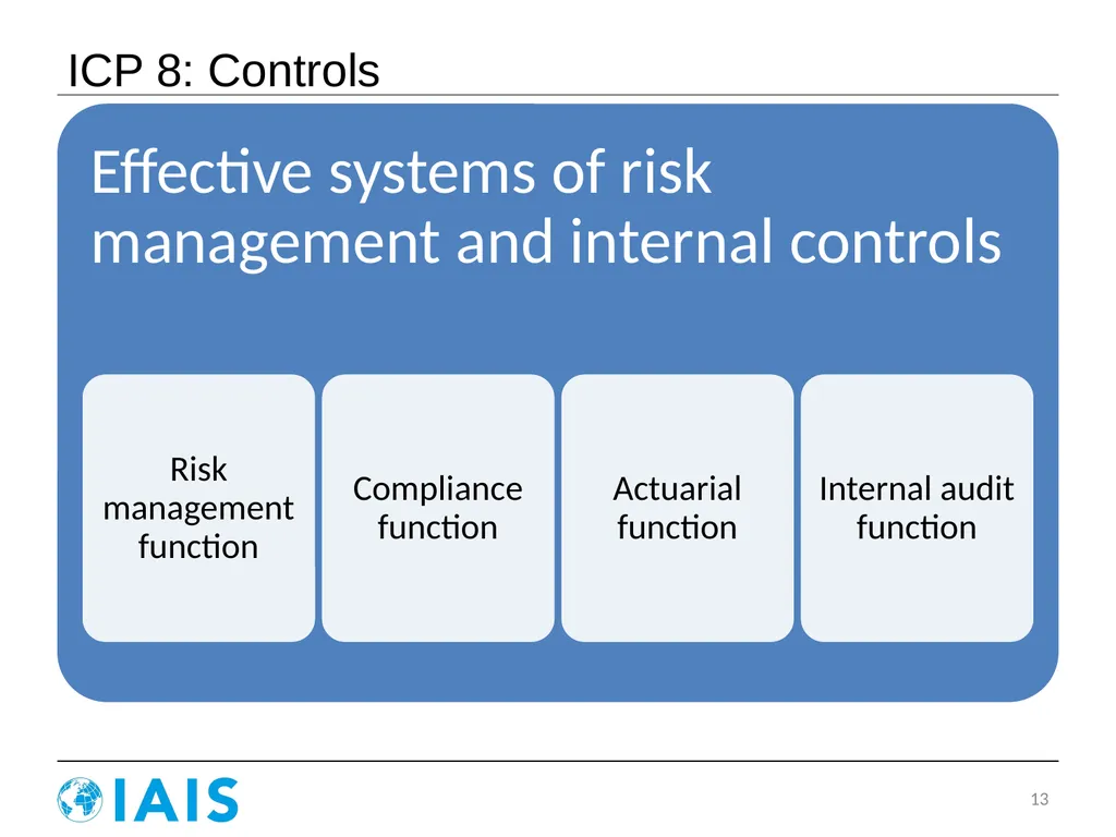 ICP 8: Risk Management and Internal Controls Conor - slide 13 of 18