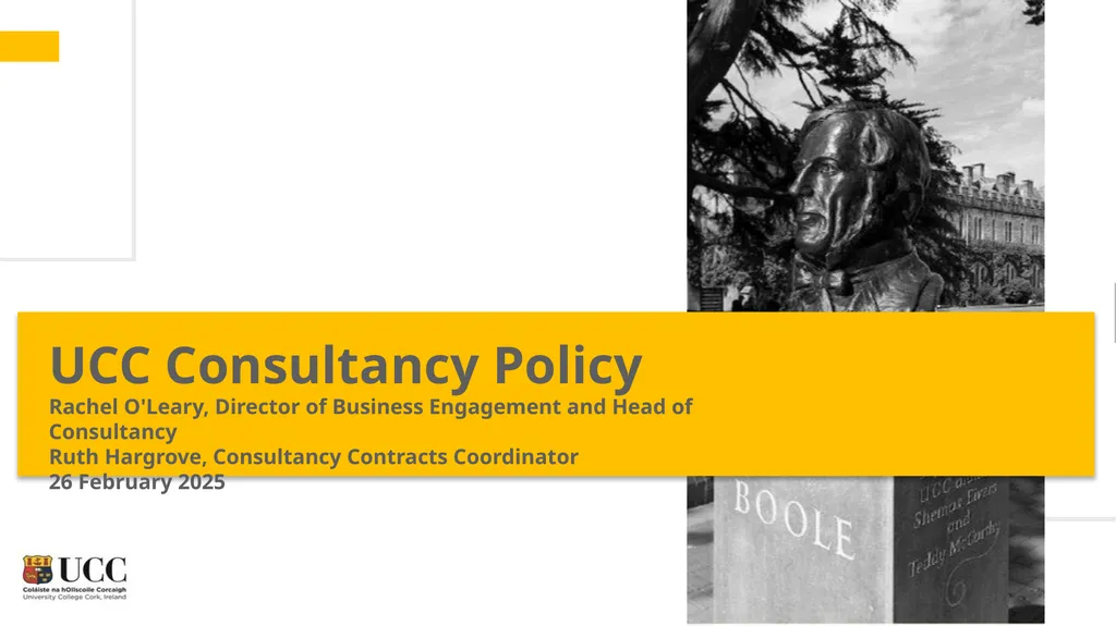 UCC Consultancy Policy Rachel O'Leary, Director of