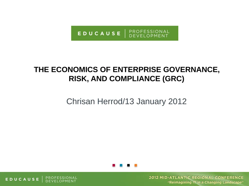 The Economics of Enterprise Governance, Risk, and