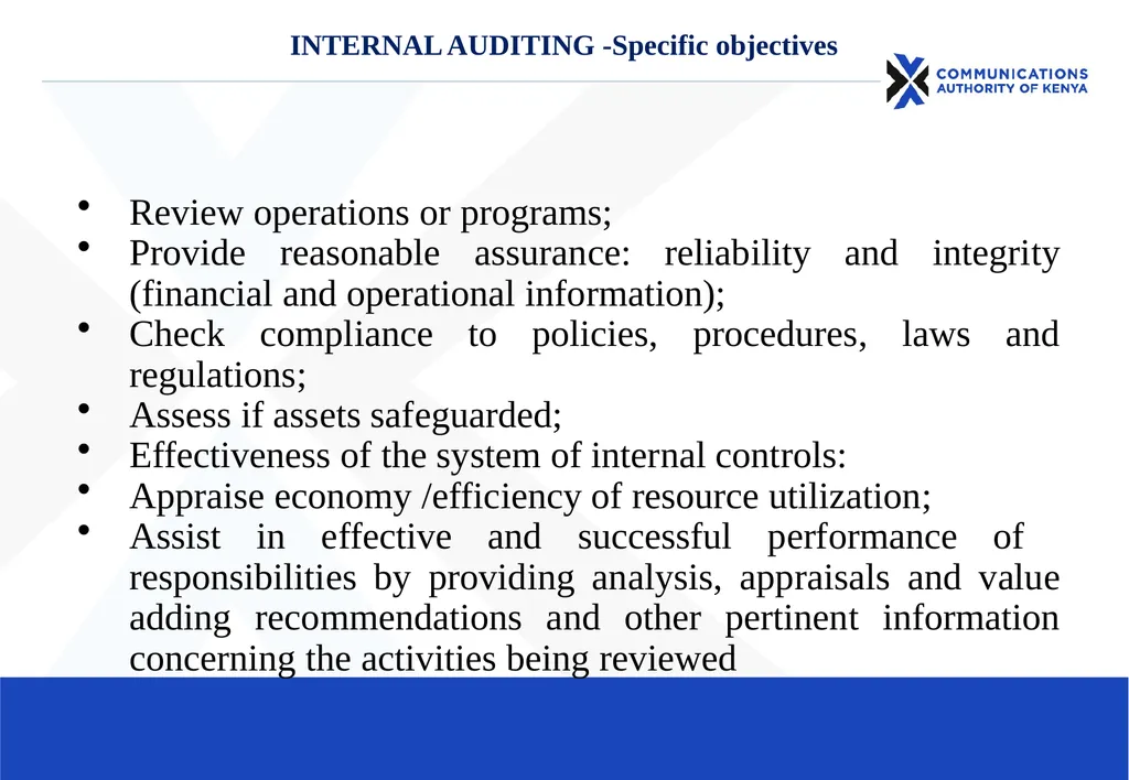 Risk Management & Internal Audit (RMIA) Department - slide 4 of 11