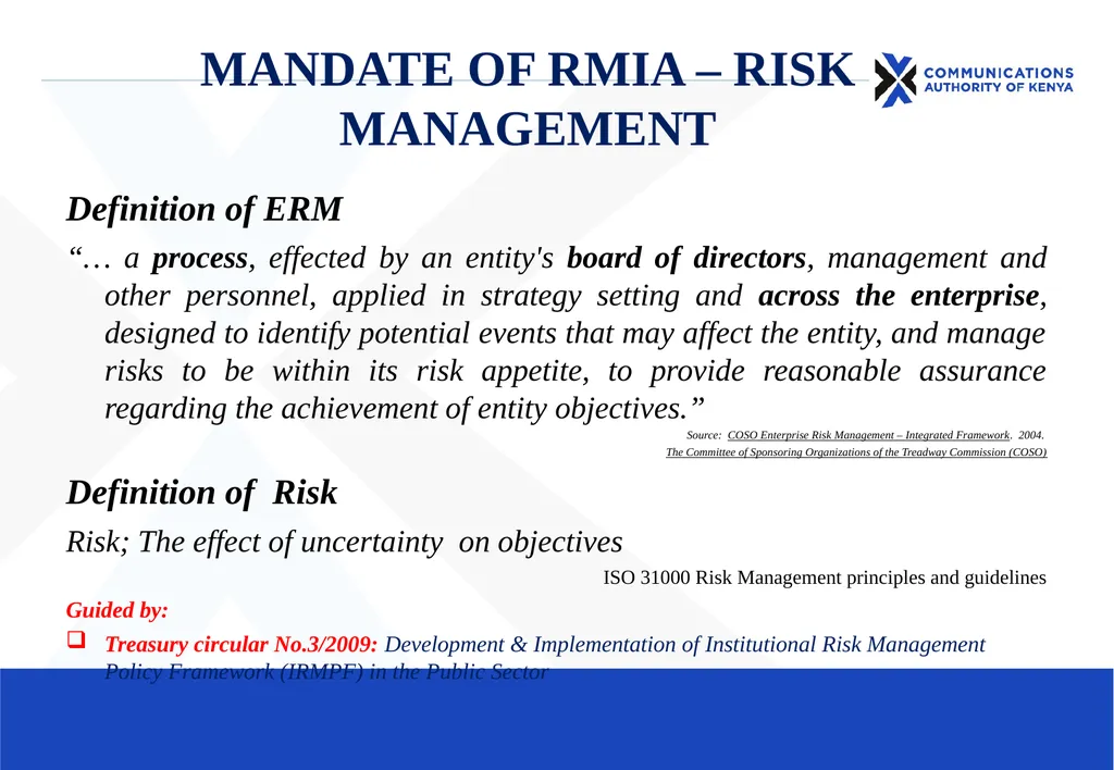 Risk Management & Internal Audit (RMIA) Department - slide 7 of 11