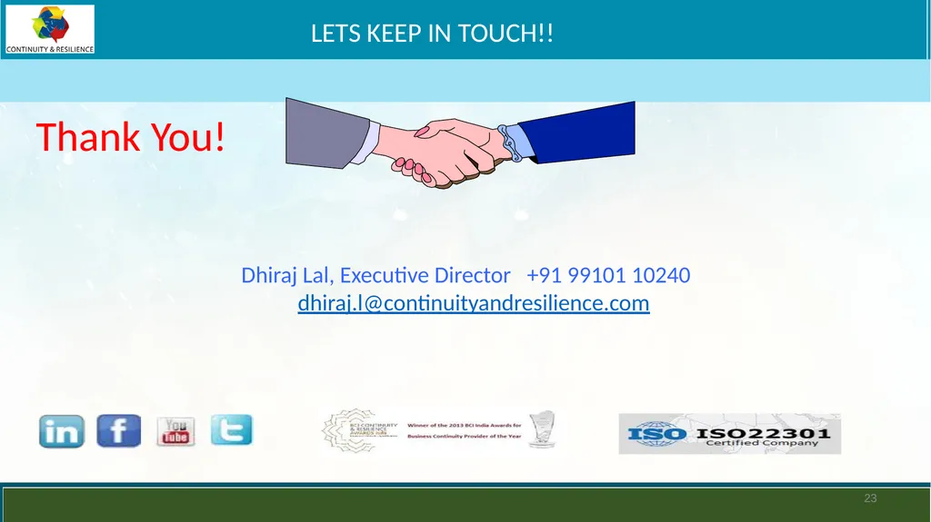 Business Continuity Planning (BCP) - Best - slide 23 of 23