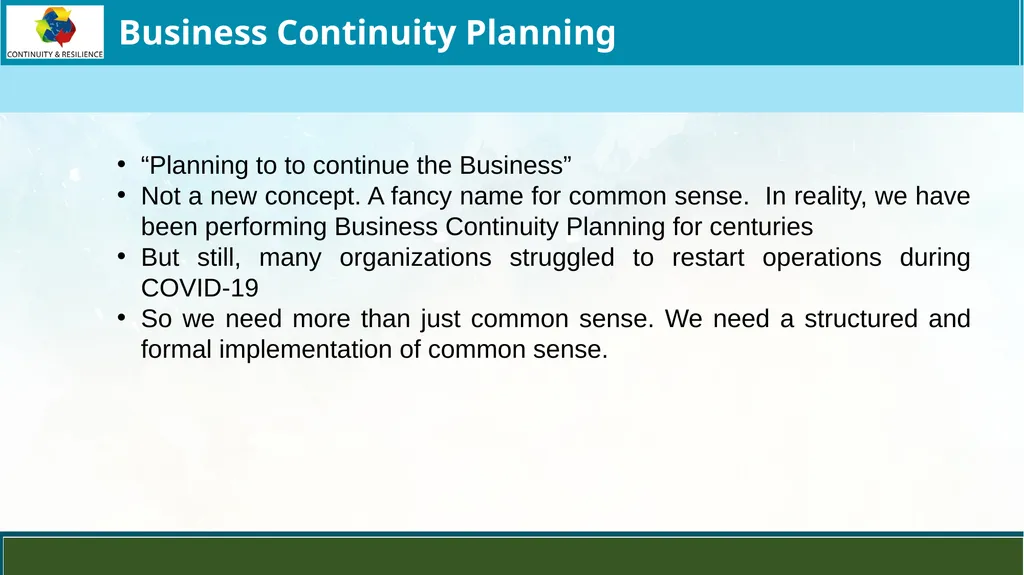 Business Continuity Planning (BCP) - Best - slide 5 of 23