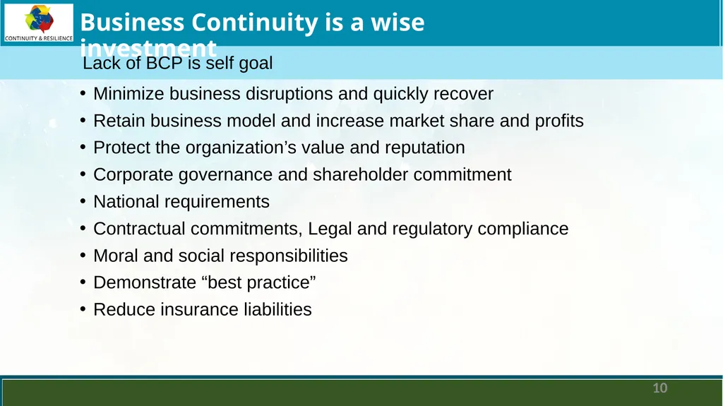 Business Continuity Planning (BCP) - Best - slide 10 of 23
