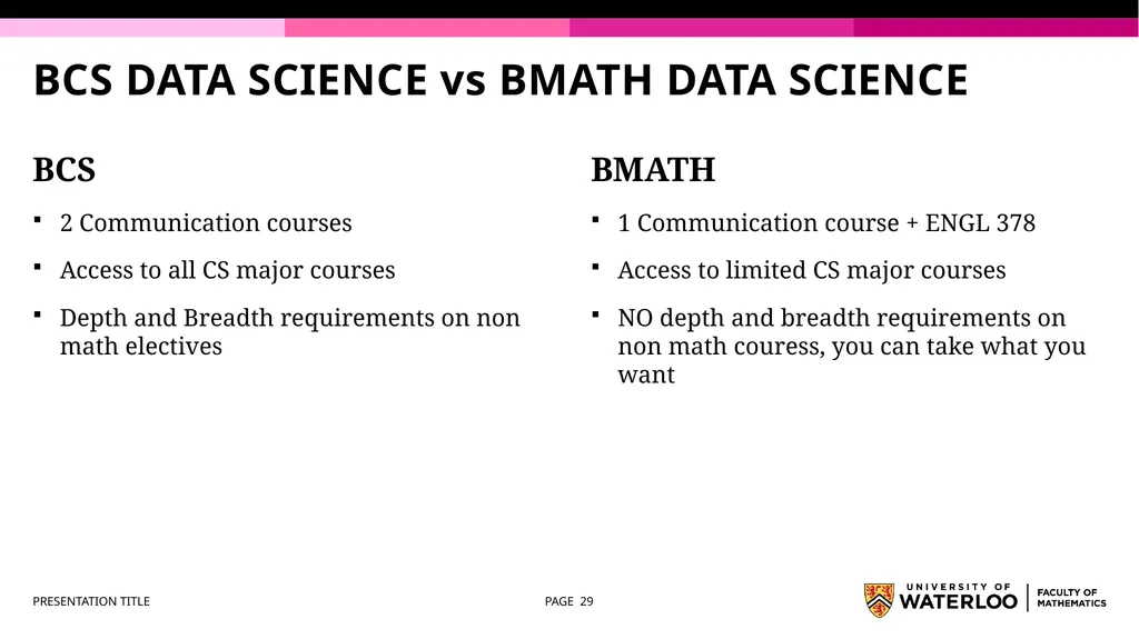 First Year Information night Statistics and - slide 29 of 58