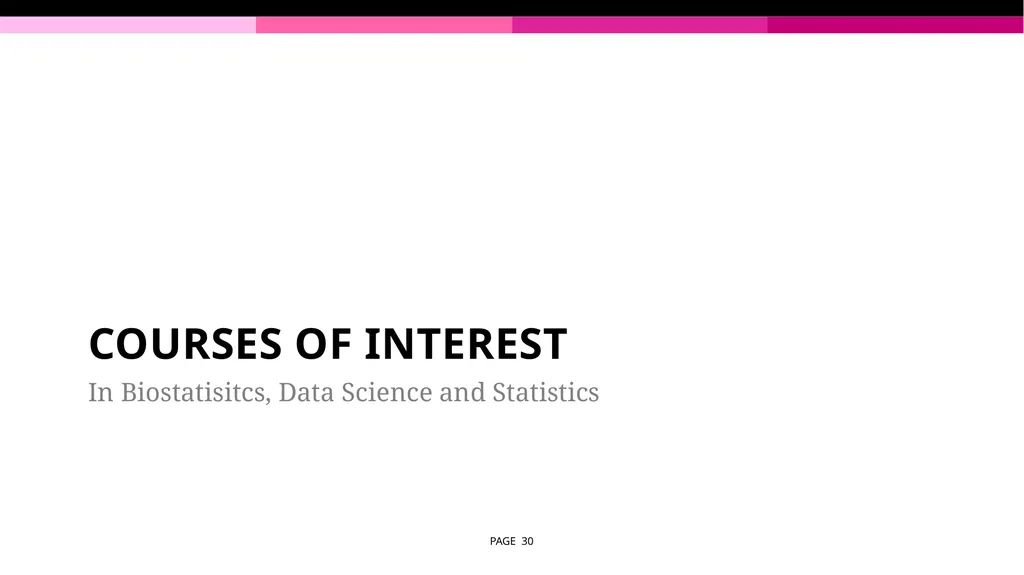 First Year Information night Statistics and - slide 30 of 58