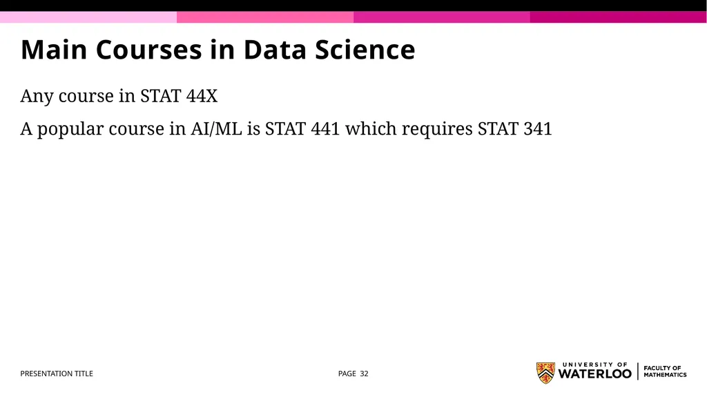 First Year Information night Statistics and - slide 32 of 58