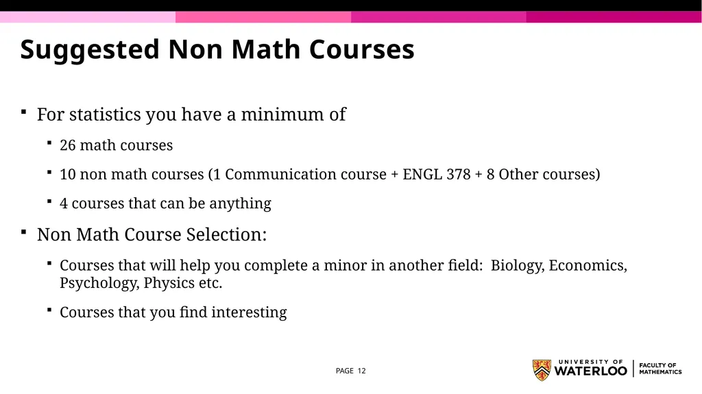 First Year Information night Statistics and - slide 12 of 58