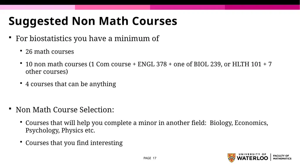 First Year Information night Statistics and - slide 17 of 58