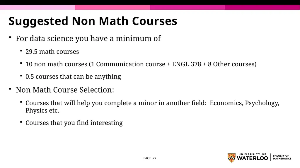 First Year Information night Statistics and - slide 27 of 58
