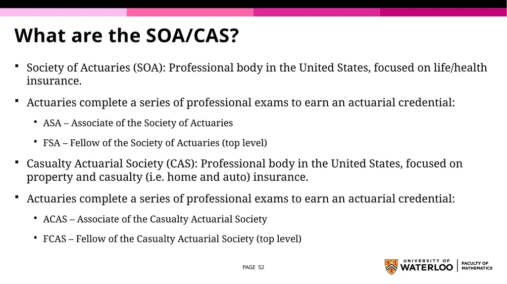 First Year Information night Statistics and - slide 52 of 58