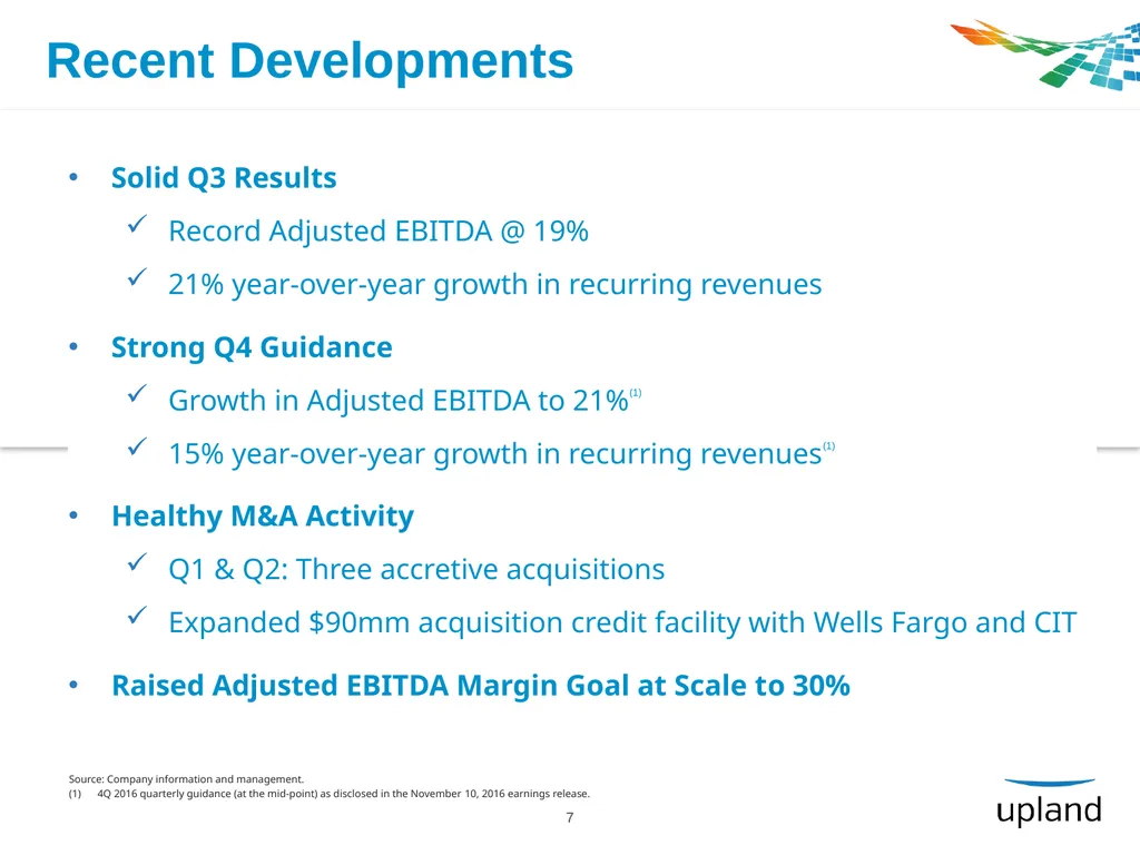 Upland Software, Inc. Raymond James Technology - slide 7 of 21