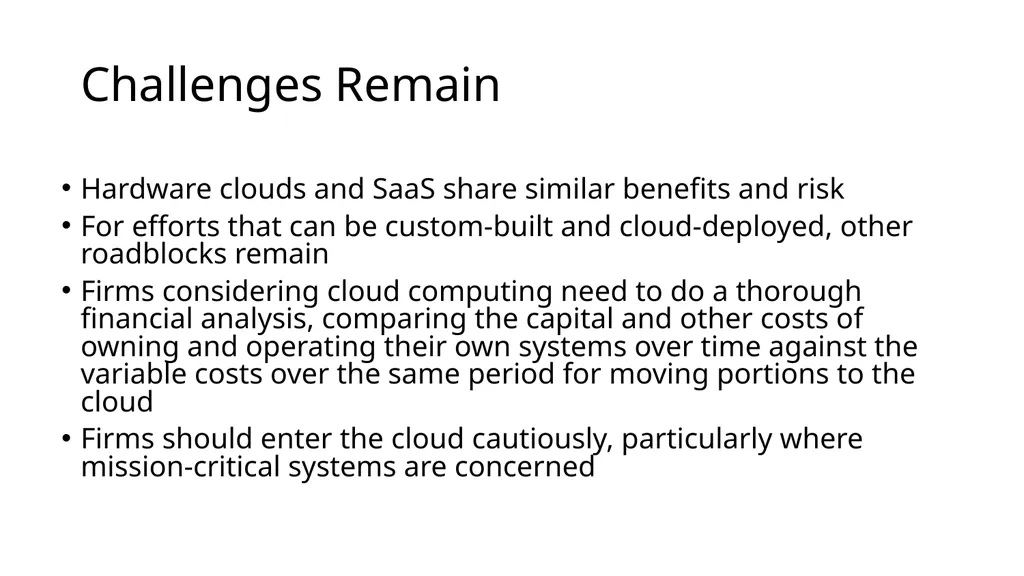 Software and Hardware in the Cloud 10-1 Learning - slide 17 of 22