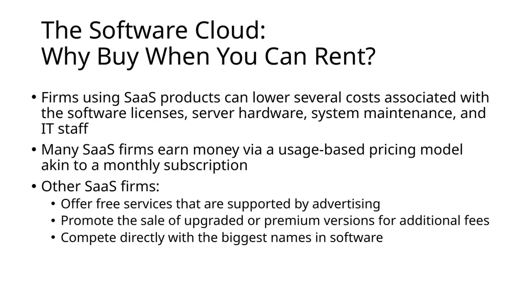 Software and Hardware in the Cloud 10-1 Learning - slide 10 of 22