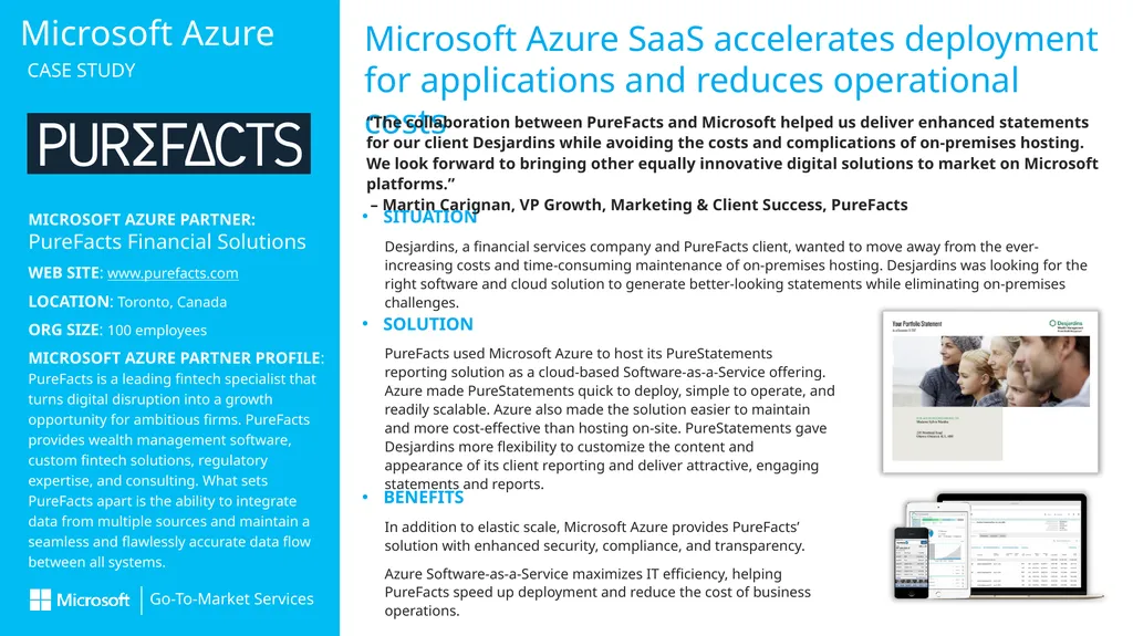 MICROSOFT AZURE PARTNER: PureFacts Financial