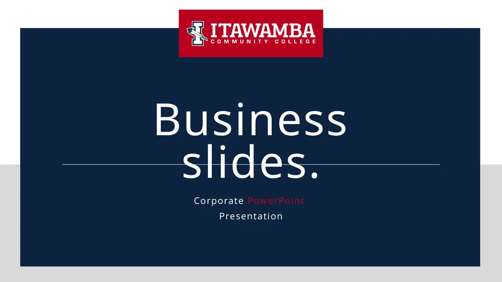 Business slides. Corporate PowerPoint Presentation