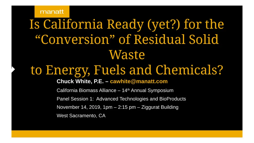 Is California Ready (yet?) for the “Conversion” of