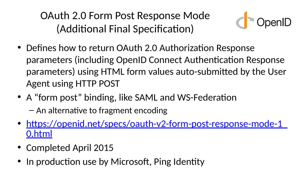 Introduction to OpenID Connect April 8, 2025 - slide 25 of 66