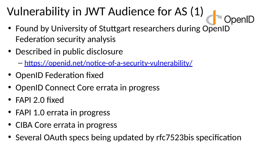Introduction to OpenID Connect April 8, 2025 - slide 34 of 66