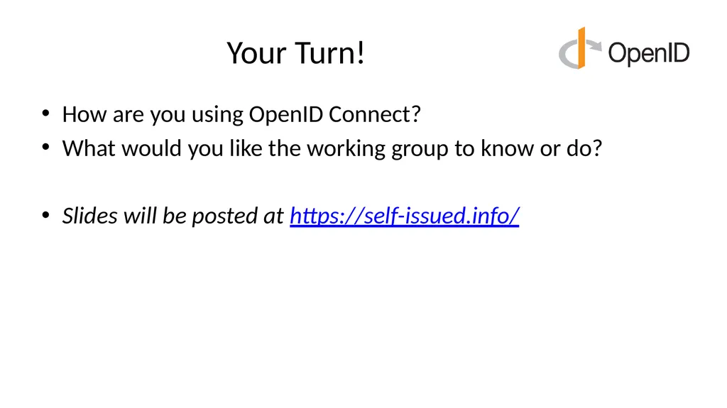 Introduction to OpenID Connect April 8, 2025 - slide 63 of 66