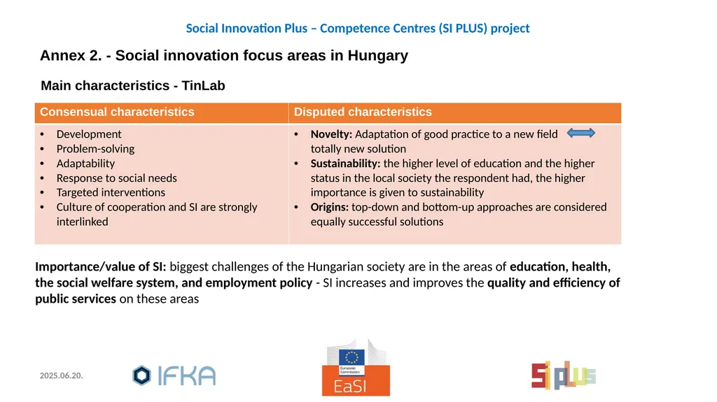 Social Innovation: policies and practices, - slide 25 of 28