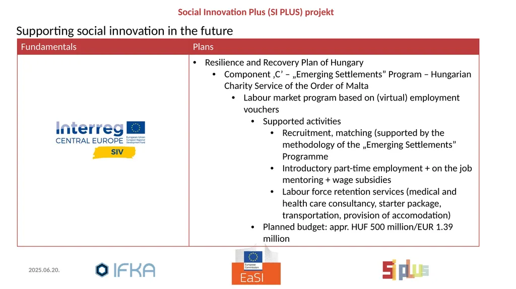 Social Innovation: policies and practices, - slide 14 of 28