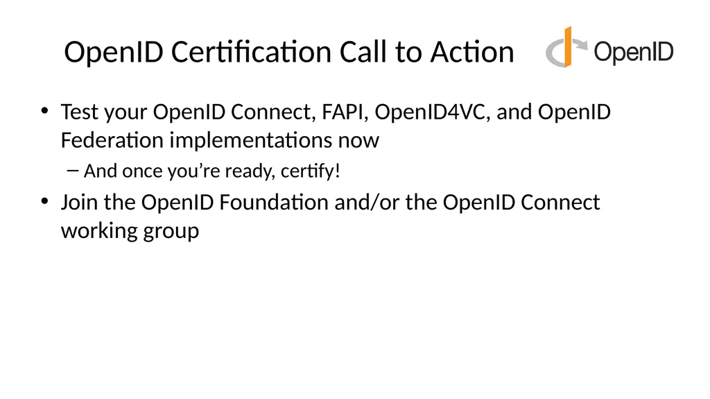 Introduction to OpenID Connect October 29, 2024 - slide 61 of 66