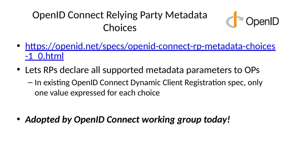 Introduction to OpenID Connect October 29, 2024 - slide 36 of 66