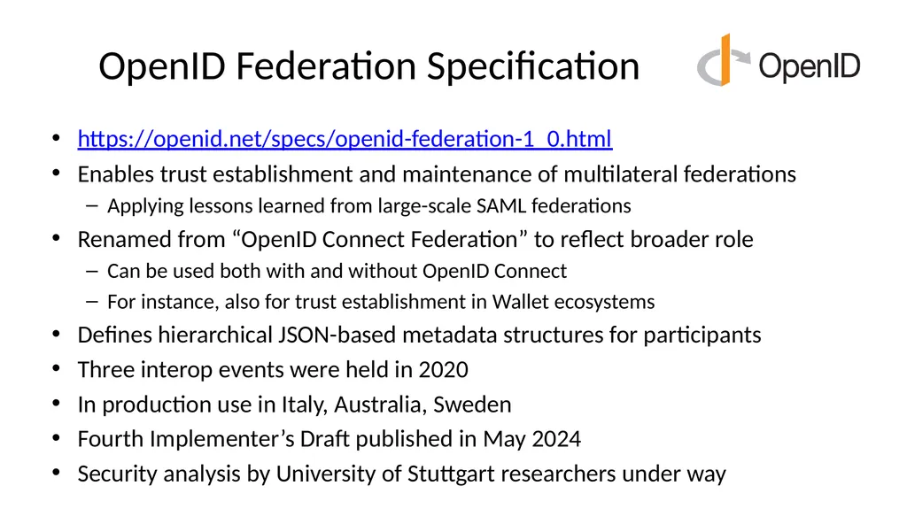 Introduction to OpenID Connect October 29, 2024 - slide 33 of 66