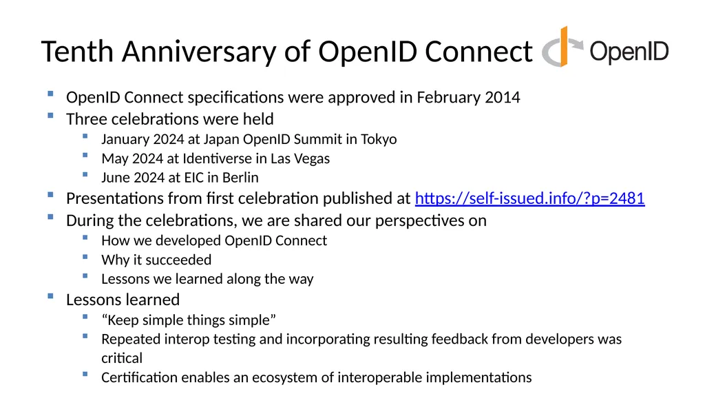 Introduction to OpenID Connect October 29, 2024 - slide 30 of 66