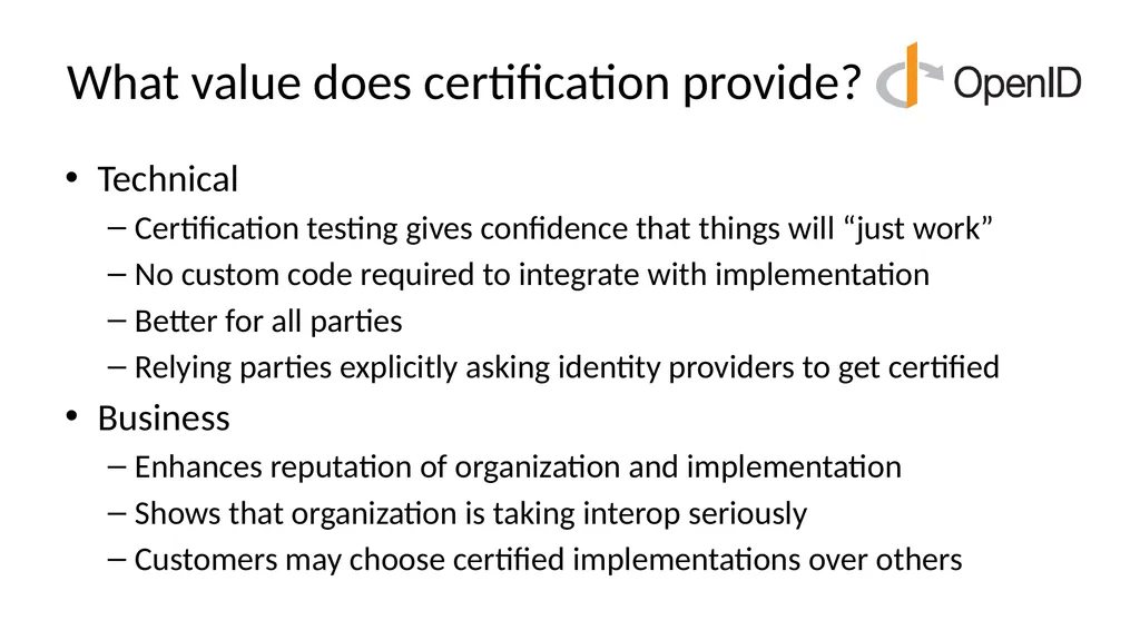 Introduction to OpenID Connect October 29, 2024 - slide 47 of 66