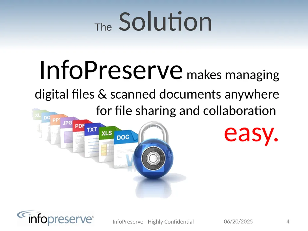 John Chapman, CEO Searchable. Secure. Simple. Easy - slide 4 of 13