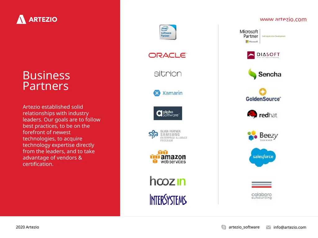 The Art of Technology info@artezio.com - slide 9 of 19