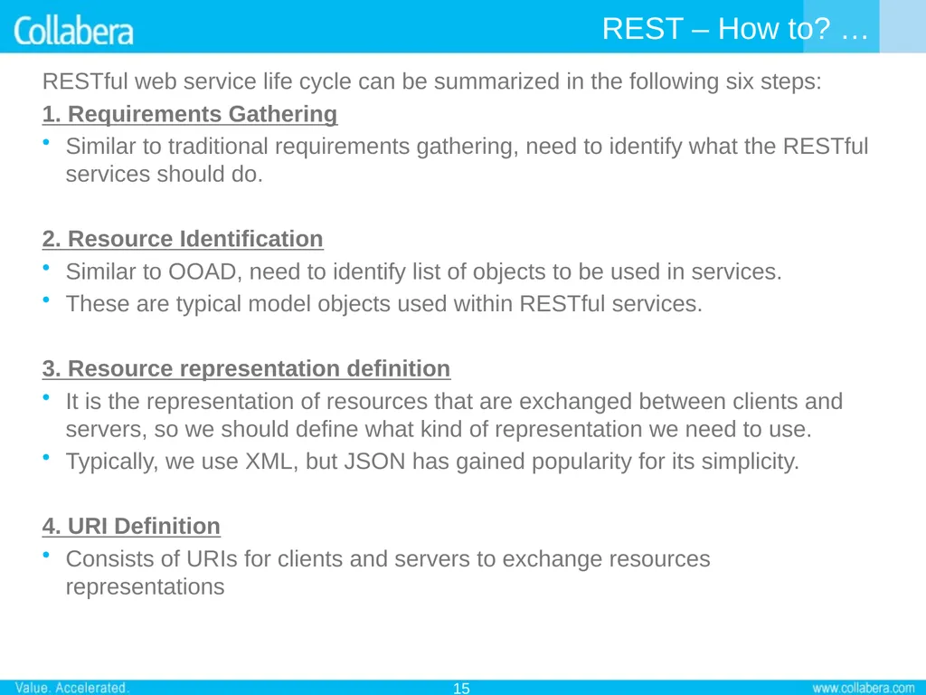 RESTful Web Services 29–Oct–2010 by Senthil - slide 15 of 19