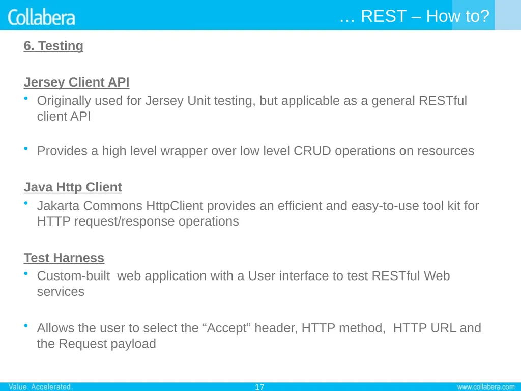 RESTful Web Services 29–Oct–2010 by Senthil - slide 17 of 19