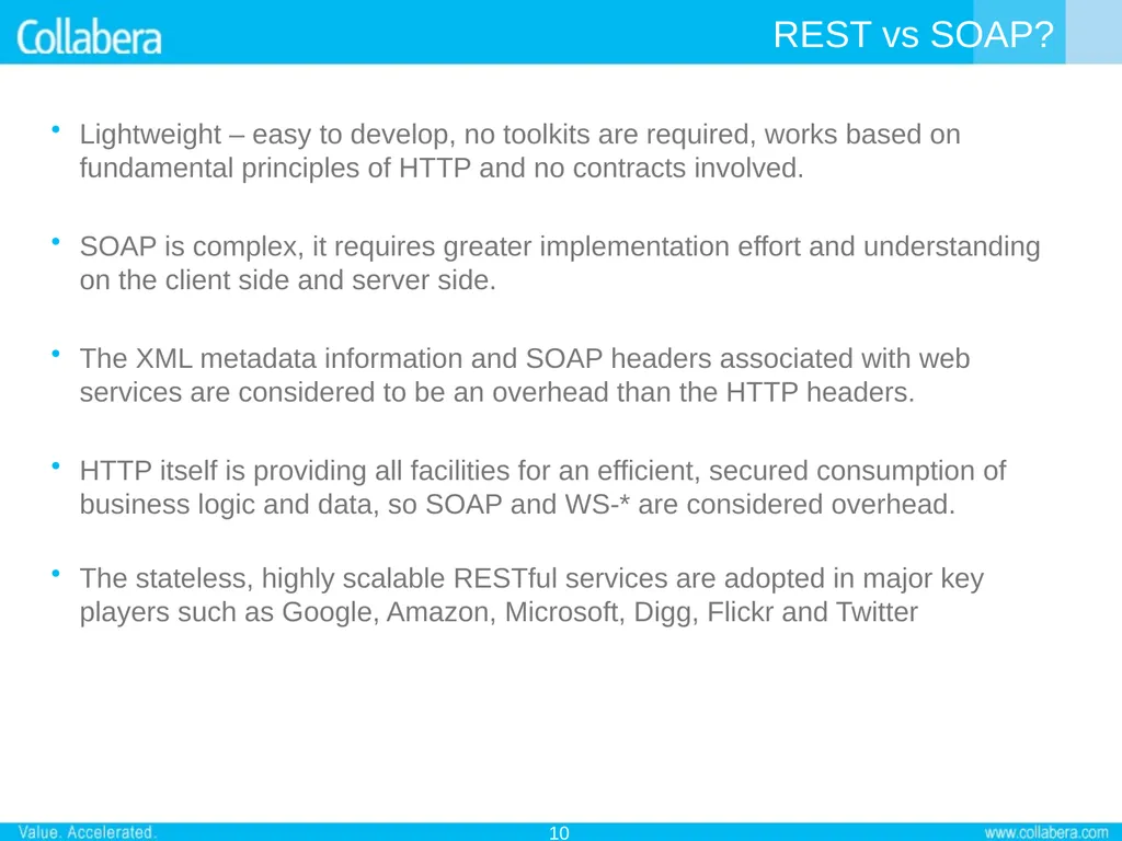 RESTful Web Services 29–Oct–2010 by Senthil - slide 10 of 19