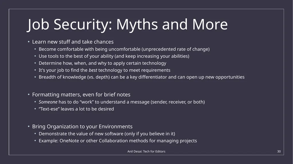 Austin Editors Guild: The Technology of Editing - slide 30 of 36