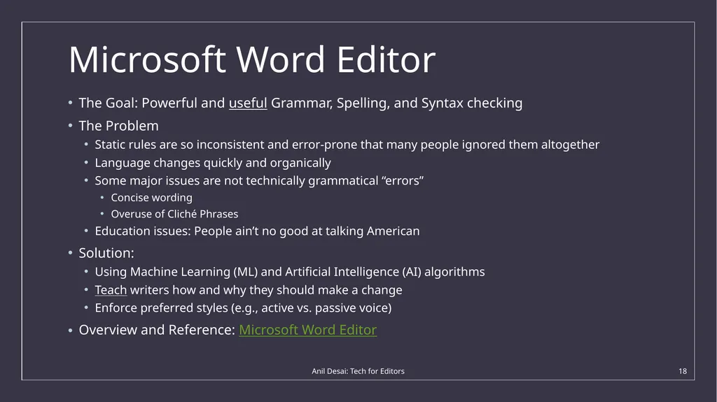 Austin Editors Guild: The Technology of Editing - slide 18 of 36