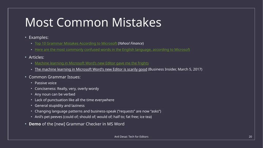 Austin Editors Guild: The Technology of Editing - slide 20 of 36