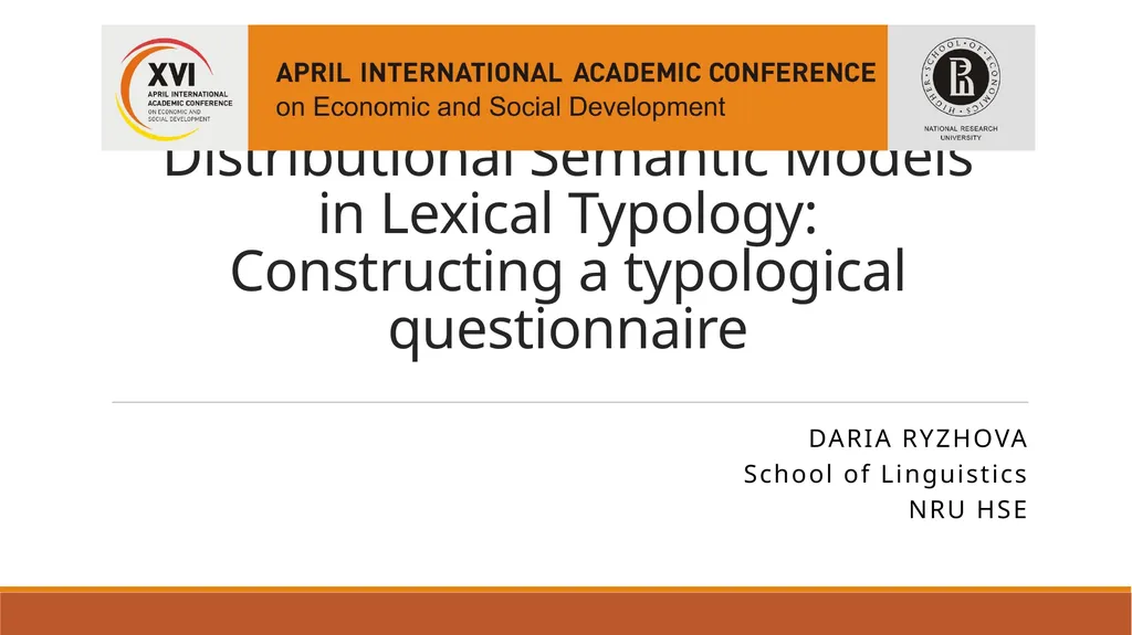 Distributional Semantic Models in Lexical