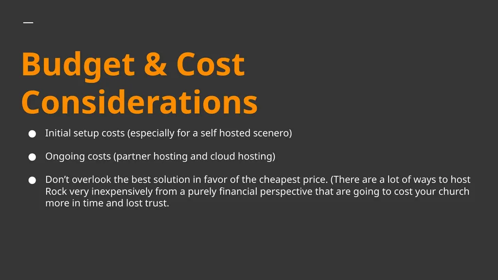 Rock 101: Choosing the Correct Hosting Solution - slide 6 of 20