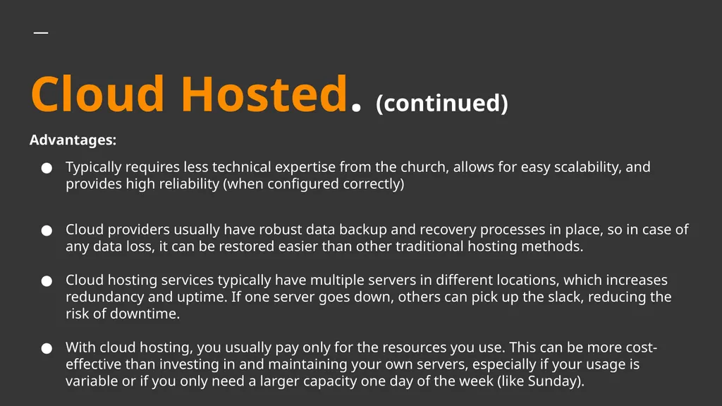 Rock 101: Choosing the Correct Hosting Solution - slide 11 of 20