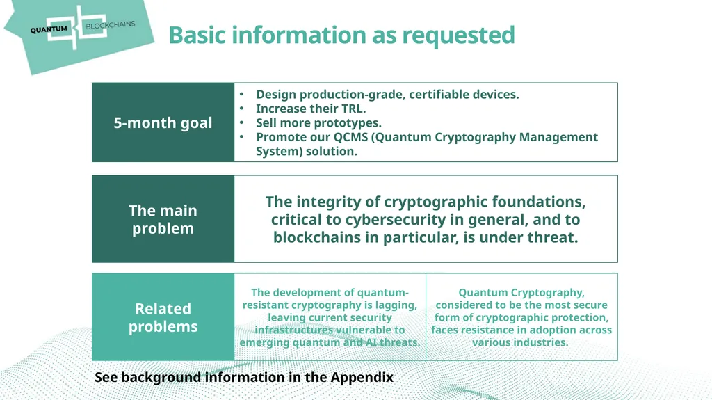 ACCELERATING THE ADOPTION OF QUANTUM CRYPTOGRAPHY - slide 3 of 13