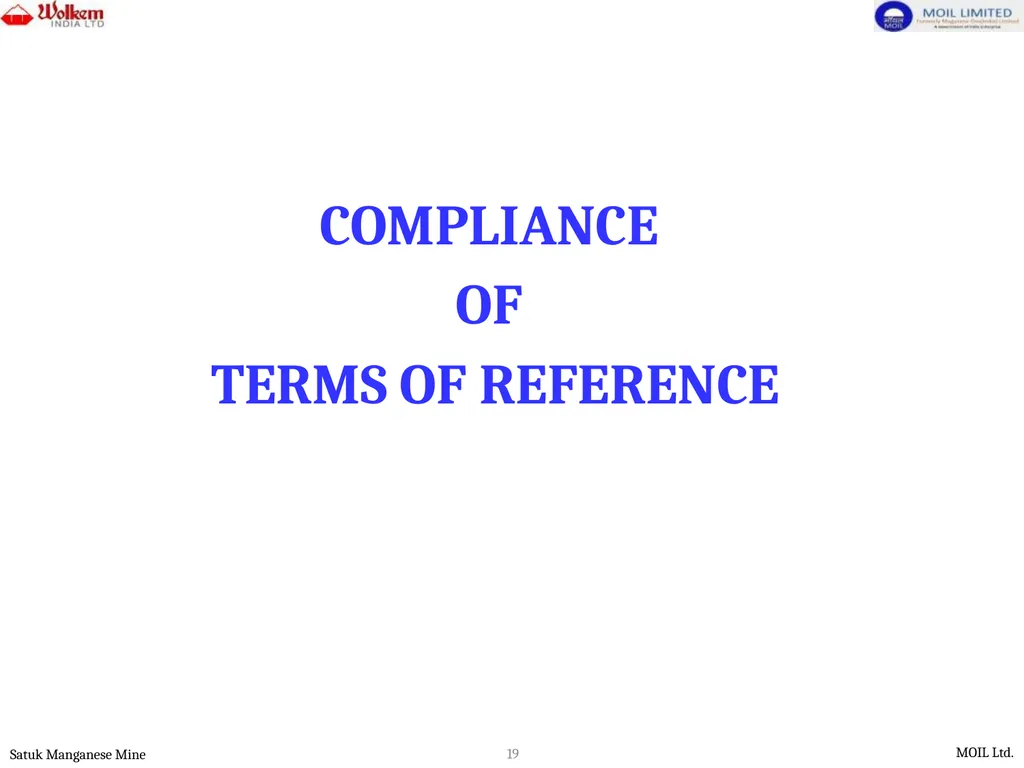PRESENTATION FOR ENVIRONMENTAL CLEARANCE - slide 19 of 77