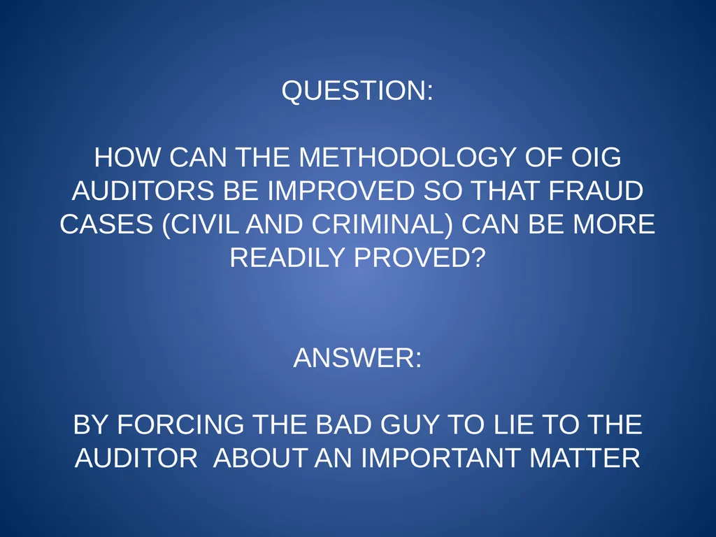 The Auditor: How to Build a Criminal Case Stephen - slide 2 of 31