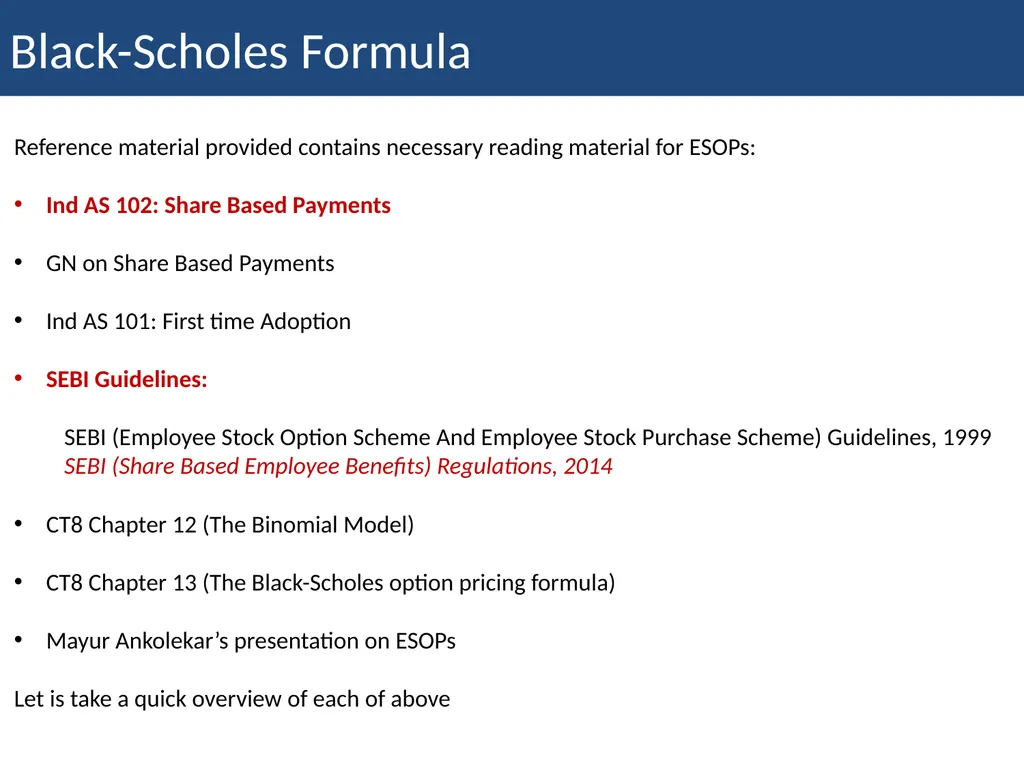 Employee Stock Option Plan Presenter: Khushwant - slide 3 of 71